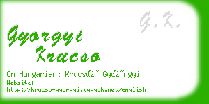 gyorgyi krucso business card